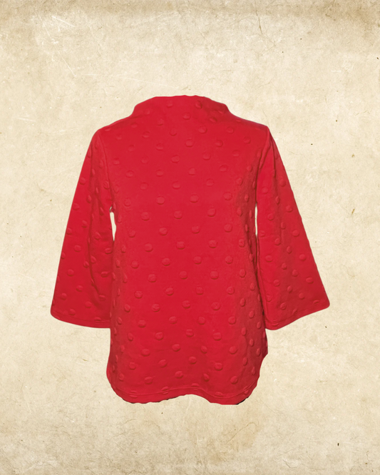 Vibrant Red Textured W5 Top - Small