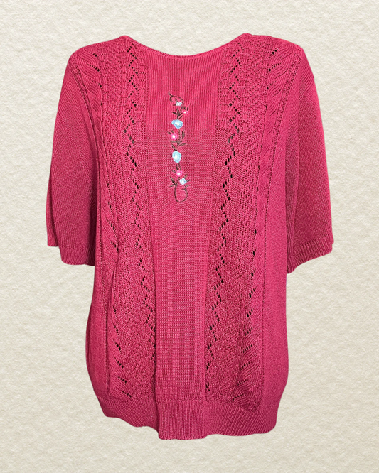 Grannycore Chic Sweater - Large