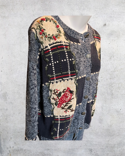 Festive Patchwork Cardigan - Medium