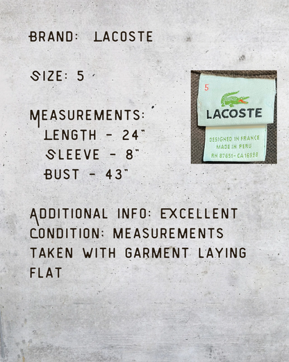 Croc Classic Polo - Lacoste Size 5