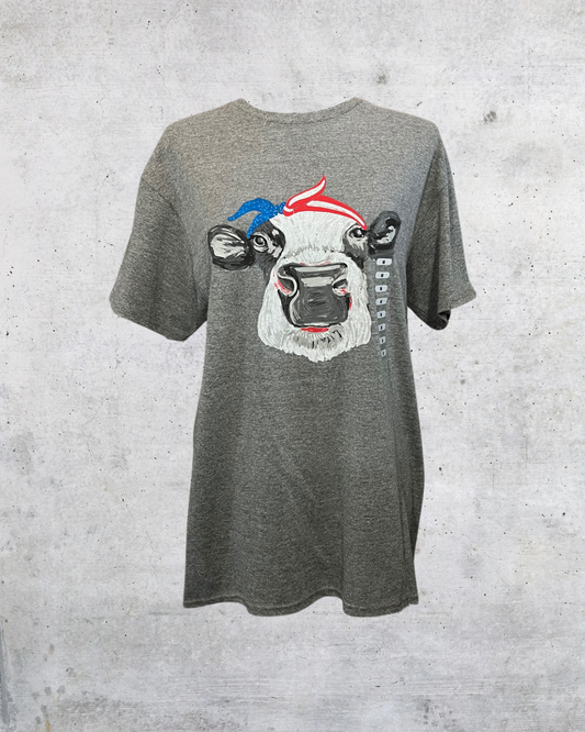 Patriotic Bovine Tee - Medium