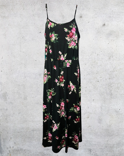 Midnight Blooms Slip Dress - Large
