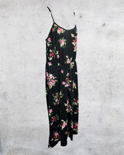 Midnight Blooms Slip Dress - Large