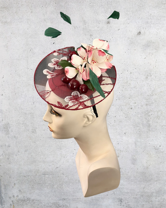 Cherries and Blooms Fascinator