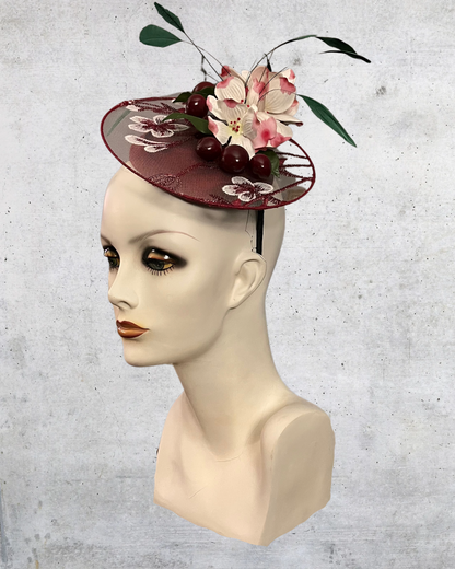 Cherries and Blooms Fascinator