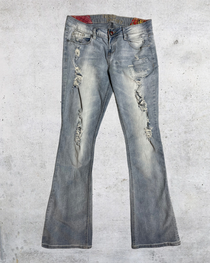 Hippie Laundry Distressed Flare Jeans - Size 9