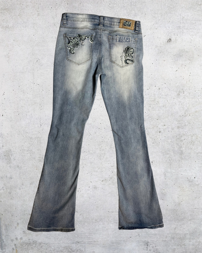 Hippie Laundry Distressed Flare Jeans - Size 9