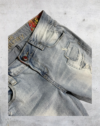 Hippie Laundry Distressed Flare Jeans - Size 9