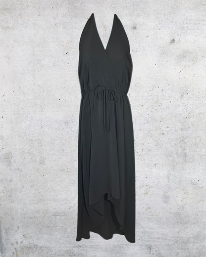 Midnight Elegance Maxi Halter Dress - Size 1X