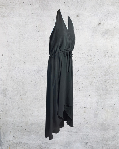 Midnight Elegance Maxi Halter Dress - Size 1X