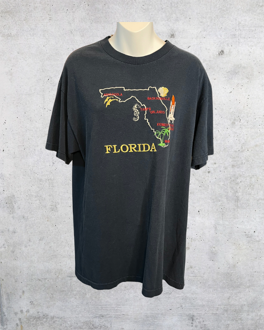 Vintage Florida Embroidered Tourist Tee - Large
