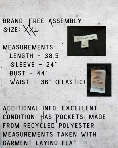 Free Assembly Black Shirt Dress - XXL