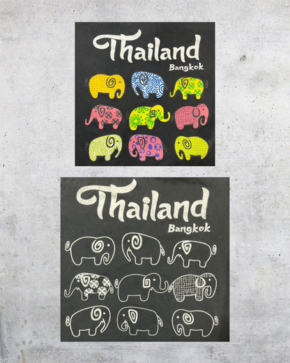 Bangkok Elephants - Medium