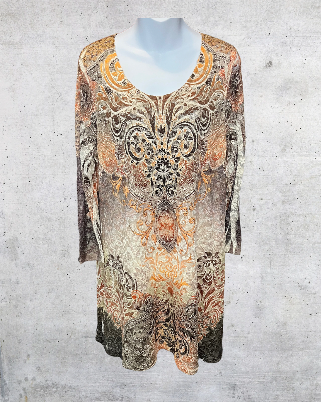 Cal Style Burnout Velvet Dress