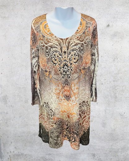 Cal Style Burnout Velvet Dress