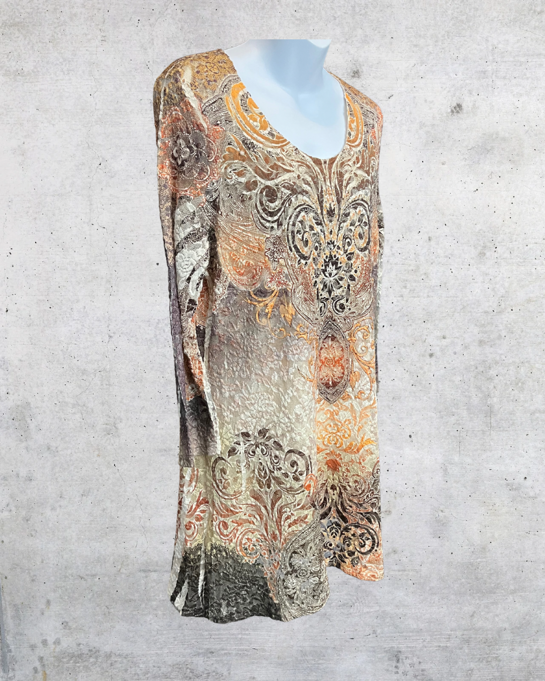 Cal Style Burnout Velvet Dress