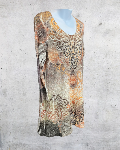 Cal Style Burnout Velvet Dress