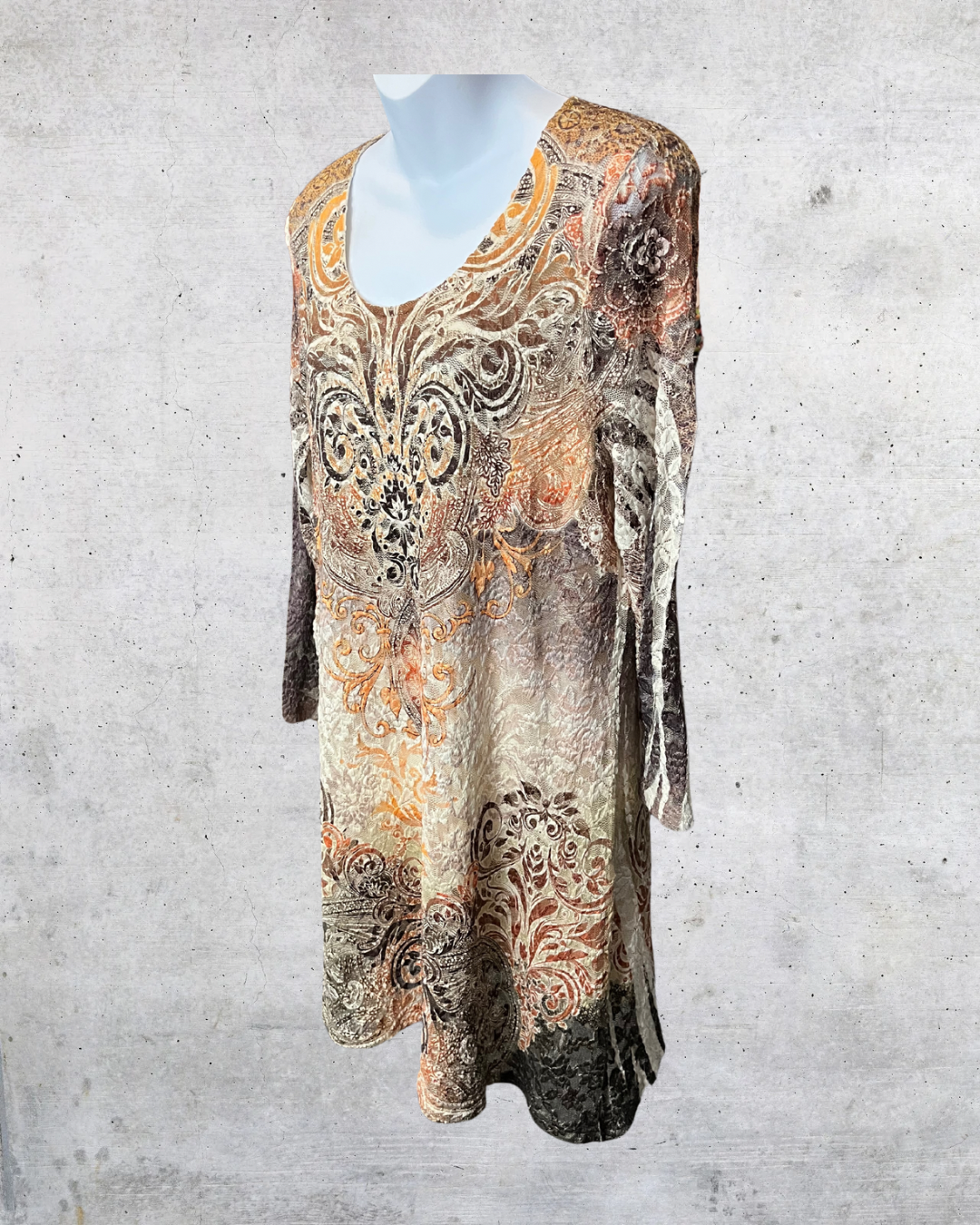 Cal Style Burnout Velvet Dress