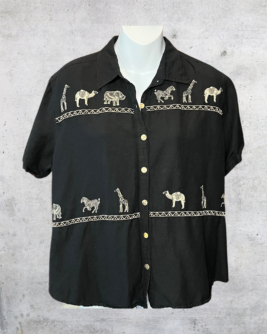 🦒 “Zoo It Yourself” Safari Button-Up