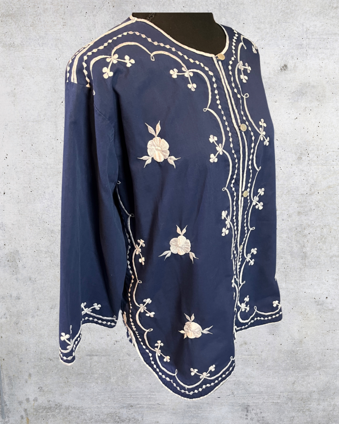 Blue Bayou Embroidered Blouse
