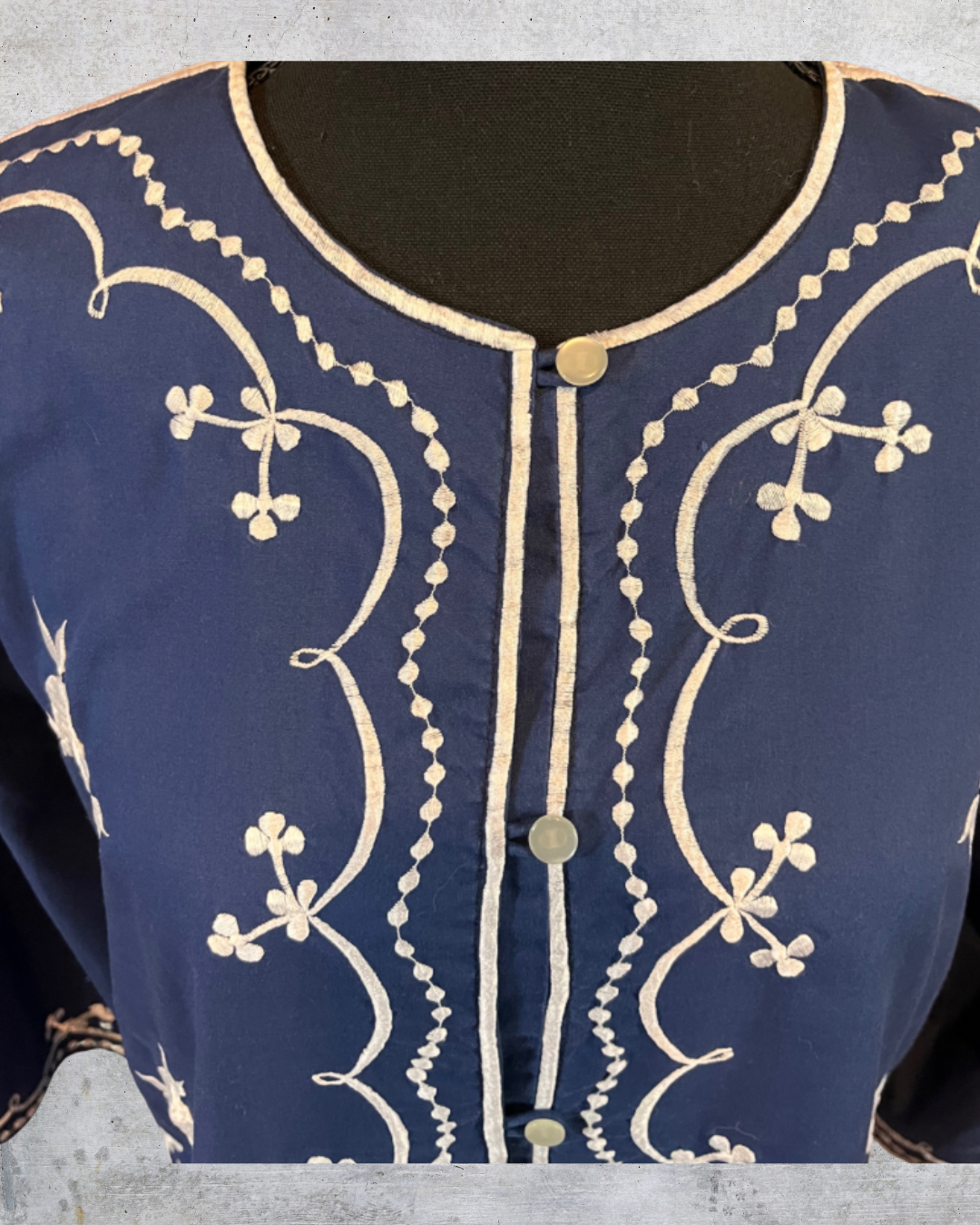 Blue Bayou Embroidered Blouse