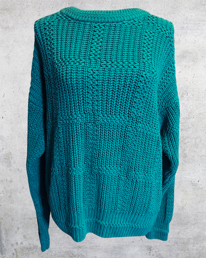 Teal You Feel It Knit Sweater