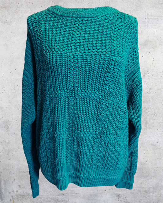 Teal You Feel It Knit Sweater