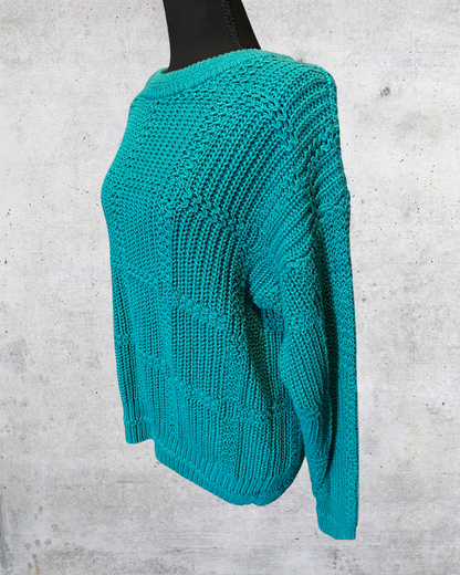 Teal You Feel It Knit Sweater