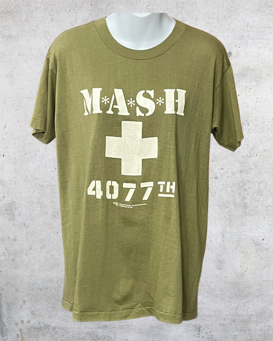 Vintage MASH 4077th Single Stitch Tee – Army Green