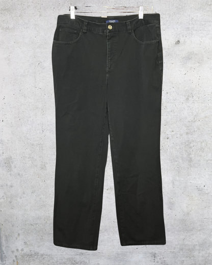 Chaps Classic Fit Black Stretch Pants
