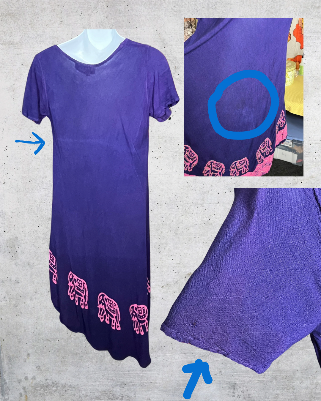 Jessica Taylor Elephant Hem Dress