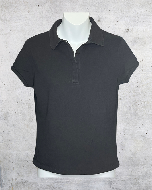Y2K Esprit Fitted Black Polo