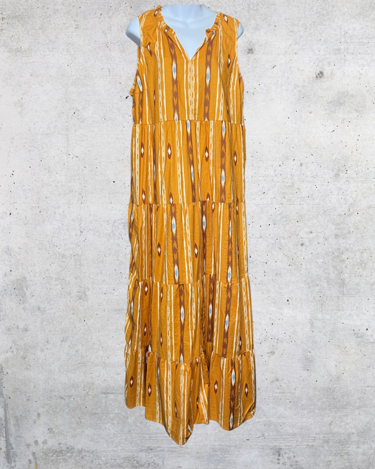 Sunshine Sage Aztec Maxi Dress