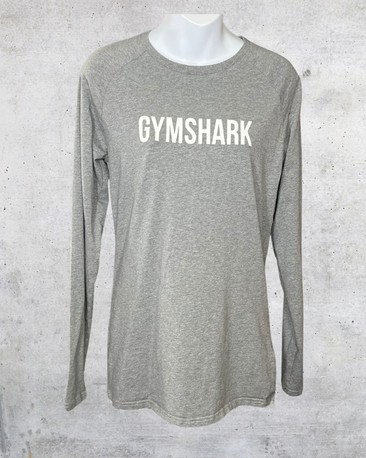 Gymshark Grey Long Sleeve Logo Tee