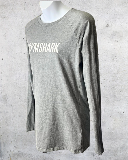 Gymshark Grey Long Sleeve Logo Tee