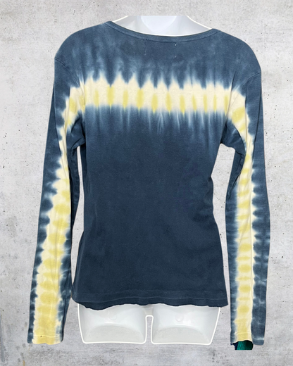 Twin V Tie-Dye Rhinestone Motorcycle Top – L