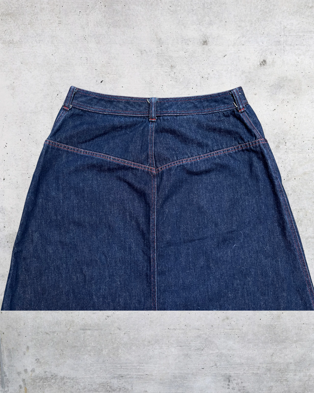 Y2K Halston III Button-Front Denim Skirt - Size 14