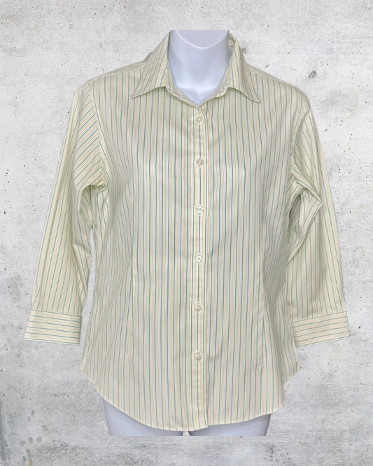L.L. Bean Wrinkle Resistant Striped Button-Up Shirt – XS