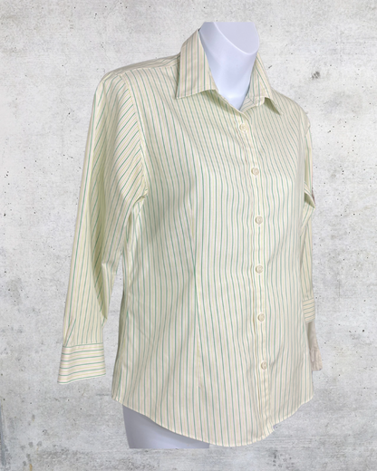 L.L. Bean Wrinkle Resistant Striped Button-Up Shirt – XS