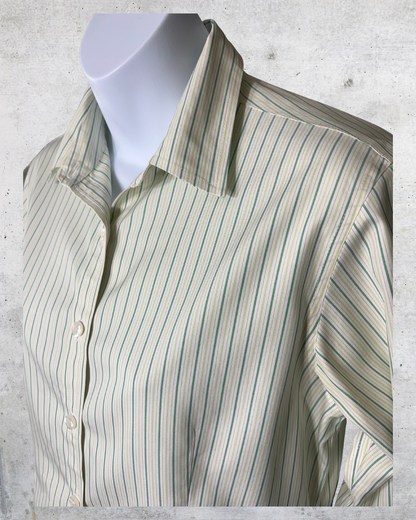 L.L. Bean Wrinkle Resistant Striped Button-Up Shirt – XS
