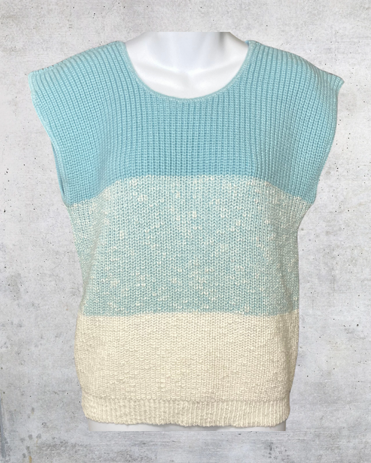 Adele Knitwear Colorblock Sweater Vest - Small