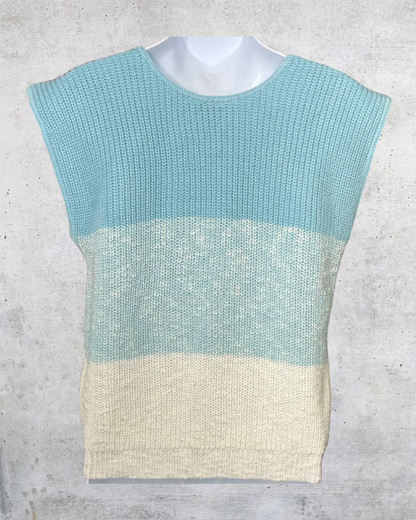 Adele Knitwear Colorblock Sweater Vest - Small