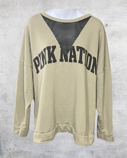 Victoria’s Secret PINK Nation Mesh Detail Sweatshirt – Large