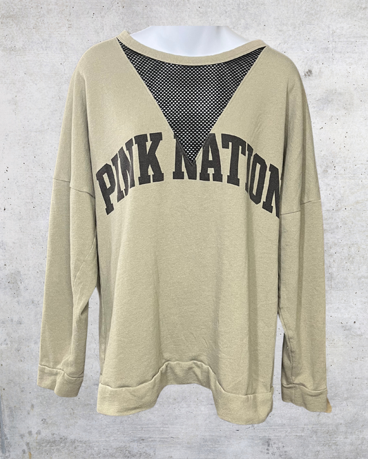Victoria’s Secret PINK Nation Mesh Detail Sweatshirt – Large