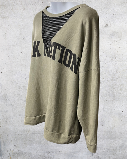 Victoria’s Secret PINK Nation Mesh Detail Sweatshirt – Large