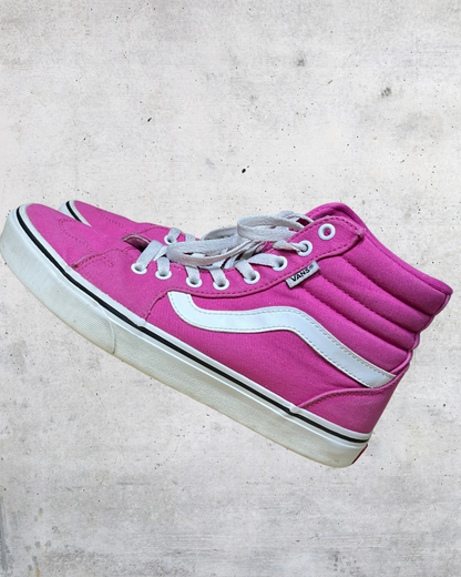 Vans Sk8-Hi Hot Pink Canvas Sneakers – Women’s 9