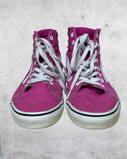 Vans Sk8-Hi Hot Pink Canvas Sneakers – Women’s 9