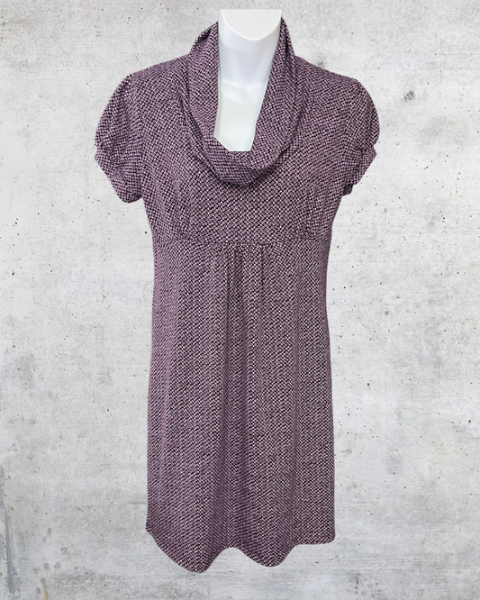 Heart Soul Plum Knit Cowl Neck Dress - Large