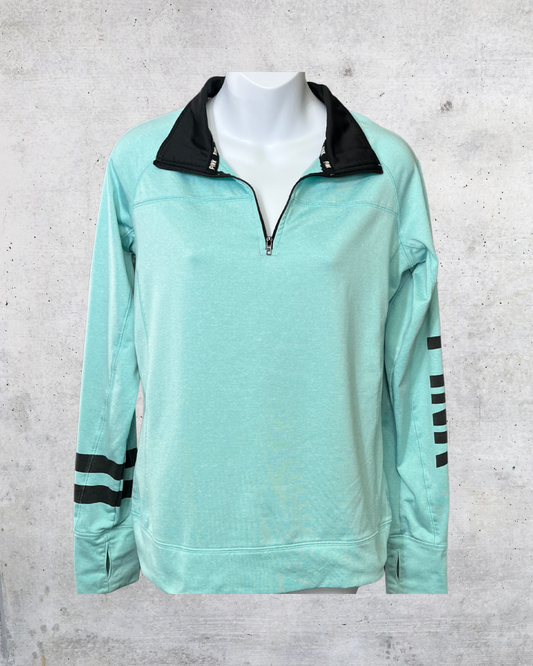 PINK Mint Quarter Zip Pullover - Medium