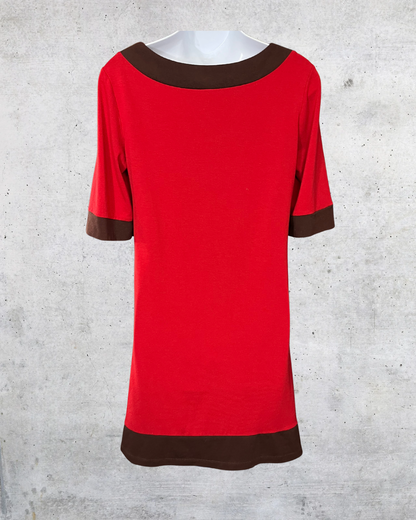 Duck Head Retro Red & Brown Colorblock Dress